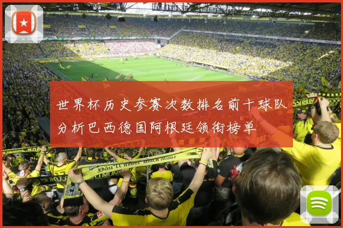 世界杯历史参赛次数排名前十球队分析巴西德国阿根廷领衔榜单